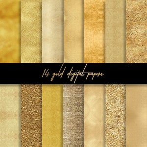 Gold digitales Papier, Gold Hintergrund, Goldfolie, Gold Glitter digitales Papier, Metallic Goldpapier, Goldtextur, bedruckbares Goldpapier