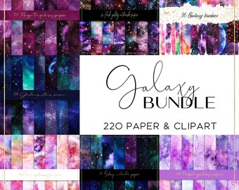 Galaxie digitales Papier BUNDLE, Galaxie Tapete, rosa Galaxie Papier, Aquarell Galaxie, Marmorierung Hintergrund, blau Aquarell, kosmisch, himmlisch
