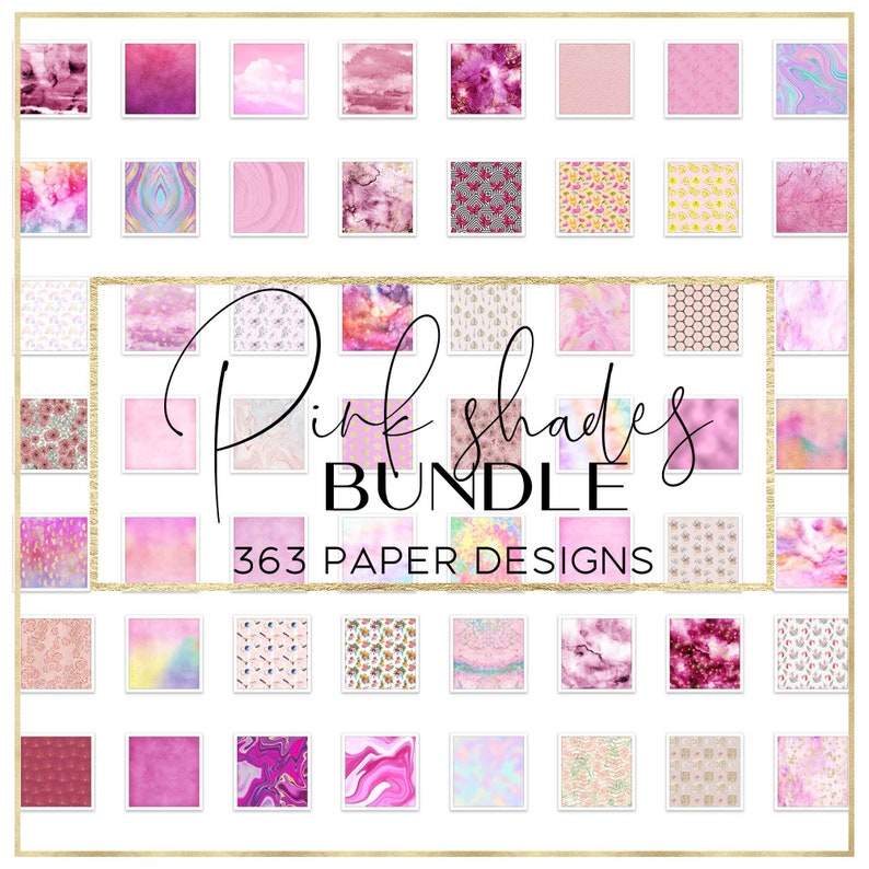 Pink Shades BUNDLE Digital Paper, Pink Wallpaper, Pink Galaxy ...