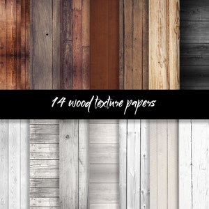 Papel digital de madera vintage, álbum de recortes de madera rústica, fondo de madera blanca, fondo de papel de madera desgastada, tablones de madera, papel imprimible, madera flotante