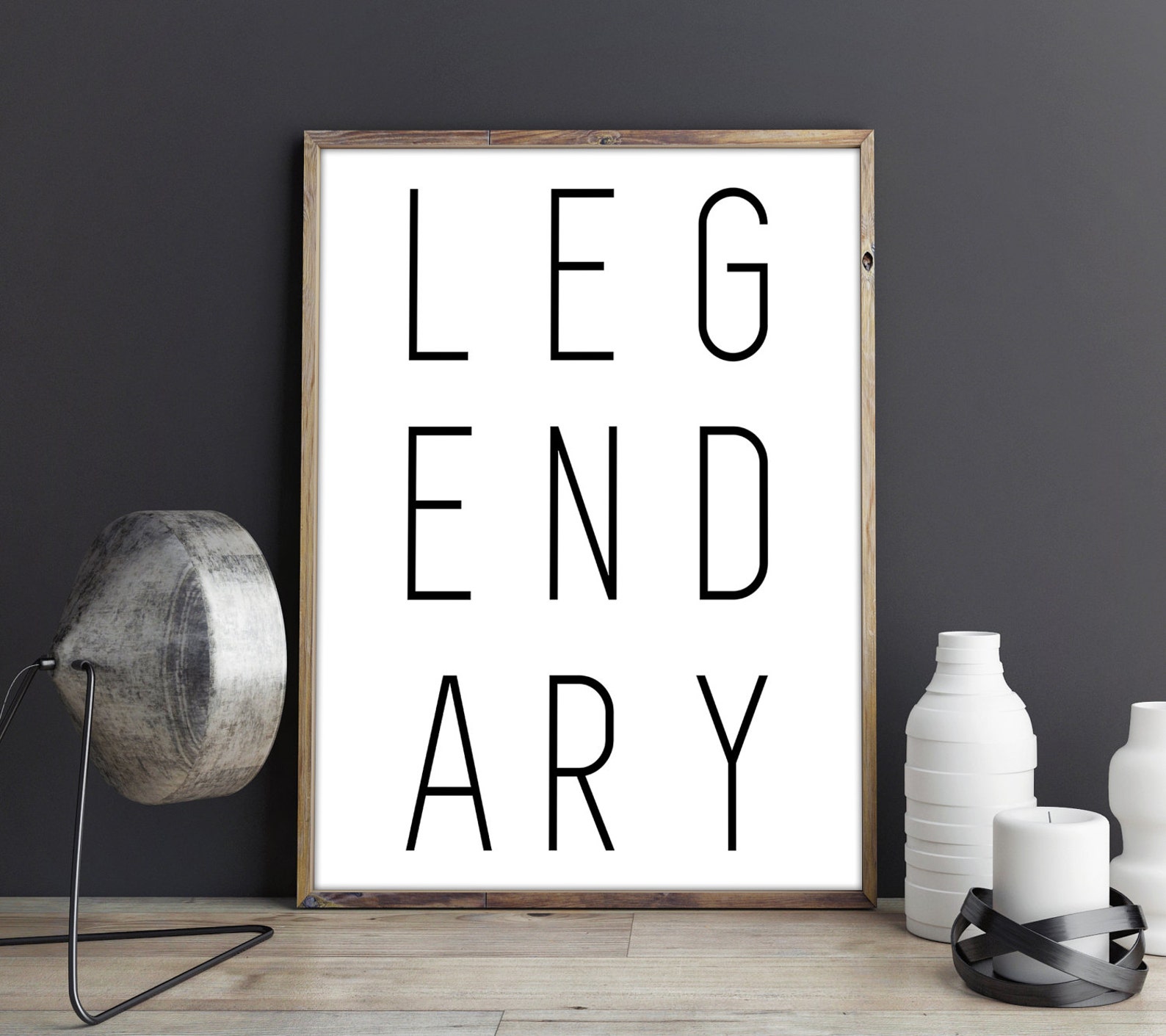 Legendary Print Printable Legendary Typography Wall Art Etsy