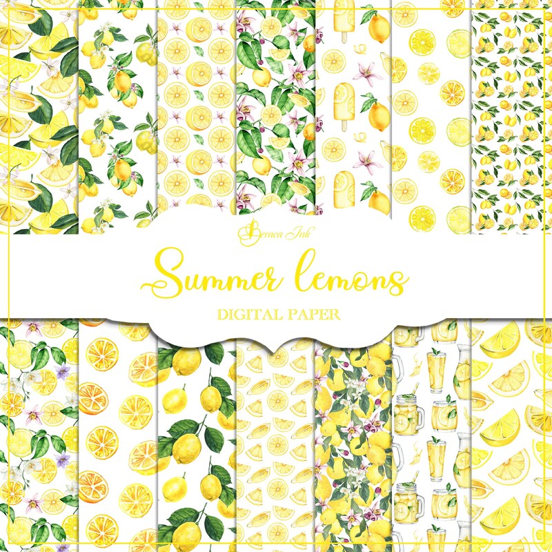 Lemon Wallpaper - Etsy