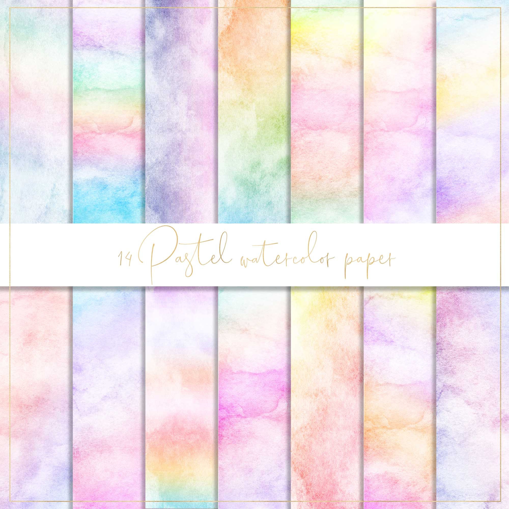 Pastel Watercolor Digital Paper Pastel Ombre Wallpaper - Etsy Hong Kong