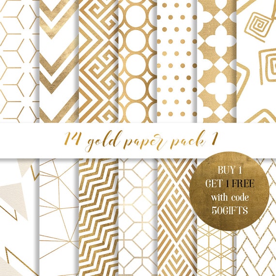 Gold digital paper 14 Gold paper glitter paper pattern gold
