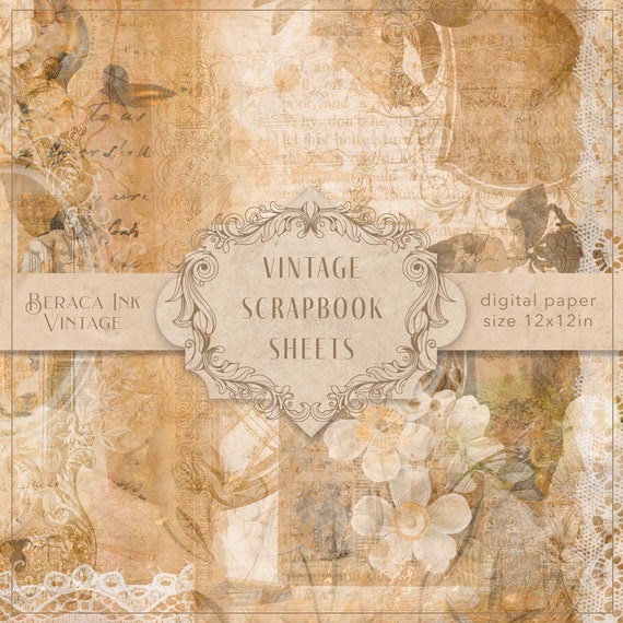 Vintage Scrapbook Sheets Digital Paper, Stained Pages, Old Ephemera, Antique  Paper, Handwritten Letter, Botanical Flower, Junk Journal Paper -   Norway