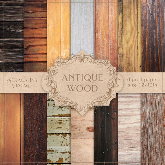 Antiek hout digitaal papier vintage rustiek hout - Etsy België