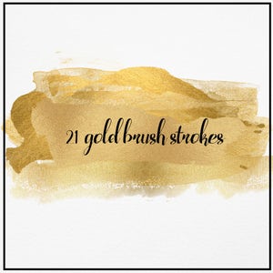 Gold Brush Strokes clipart, Glitter Clipart, Gold Splash clipart, gold logo watercolor, gold brush clipart, gold glitter clipart image 2