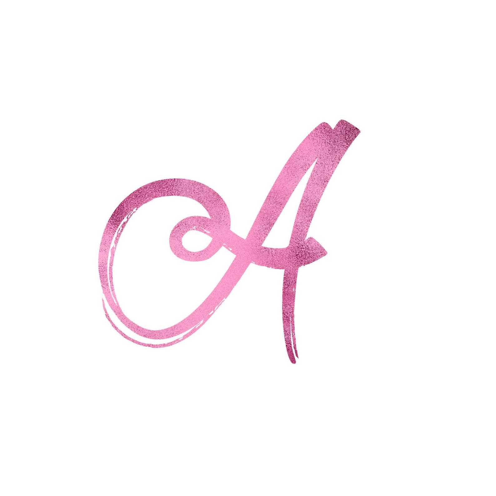 Pink Foil Alphabet Fuchsia Alphabet Pink Letters Pink Etsy