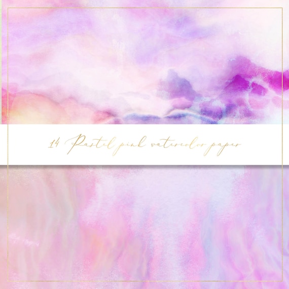 Pastel Pink Digital Paper, Galaxy Background, Pink Watercolor Texture,  Unicorn Paper, Pastel Backdrop, Pink Textures, Nebula Paper, Ink Wash -   Israel