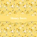 Honey Bees Digital Paper Seamless Pattern Sunflower - Etsy
