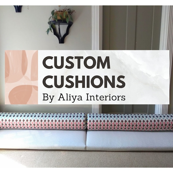 Custom Cushion for Window Seat, Bay Window, Banquette Seating, Mudroom, Daybed, Breakfast Nook, Trapezoid, Chairs in Sunbrella and Crypton