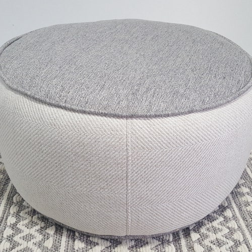 Floor Pillow Pouf Ottoman Round Floor Cushion Organic Spelt Etsy