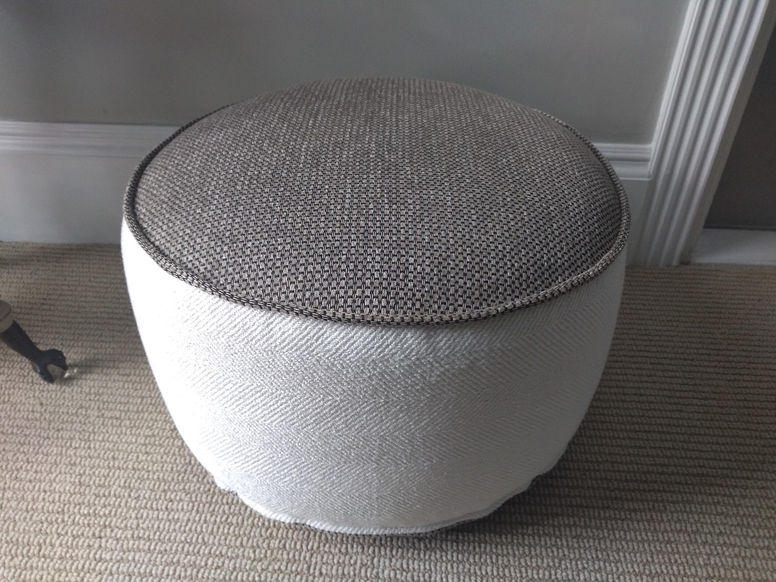 Floor Pillow Pouf Ottoman Round Floor Cushion Organic Spelt Etsy