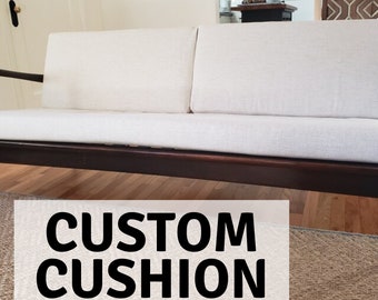 Custom Seat Cushion in 48 Stain Resistant High Quality Indoor Fabric Choices and 3" Foam - Couch Cushion Replacement, Chair Cushions, Bench