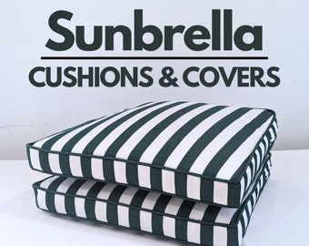 Sunbrella Outdoor Cushion - Any Size or Shape for Chairs, Furniture Sets, Lounge Chairs, Benches and More