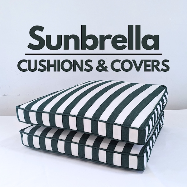 Sunbrella Outdoor Cushion - Any Size or Shape for Chairs, Furniture Sets, Lounge Chairs, Benches and More