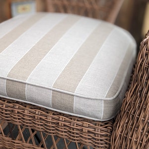 Sunbrella Outdoor Cushions for Chairs and Benches with Piping and 2&quot; DryFast Foam