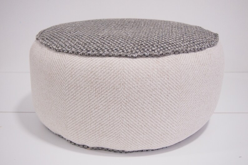 Round Floor Pillow Small Pouf Ottoman Floor Cushion Custom Etsy