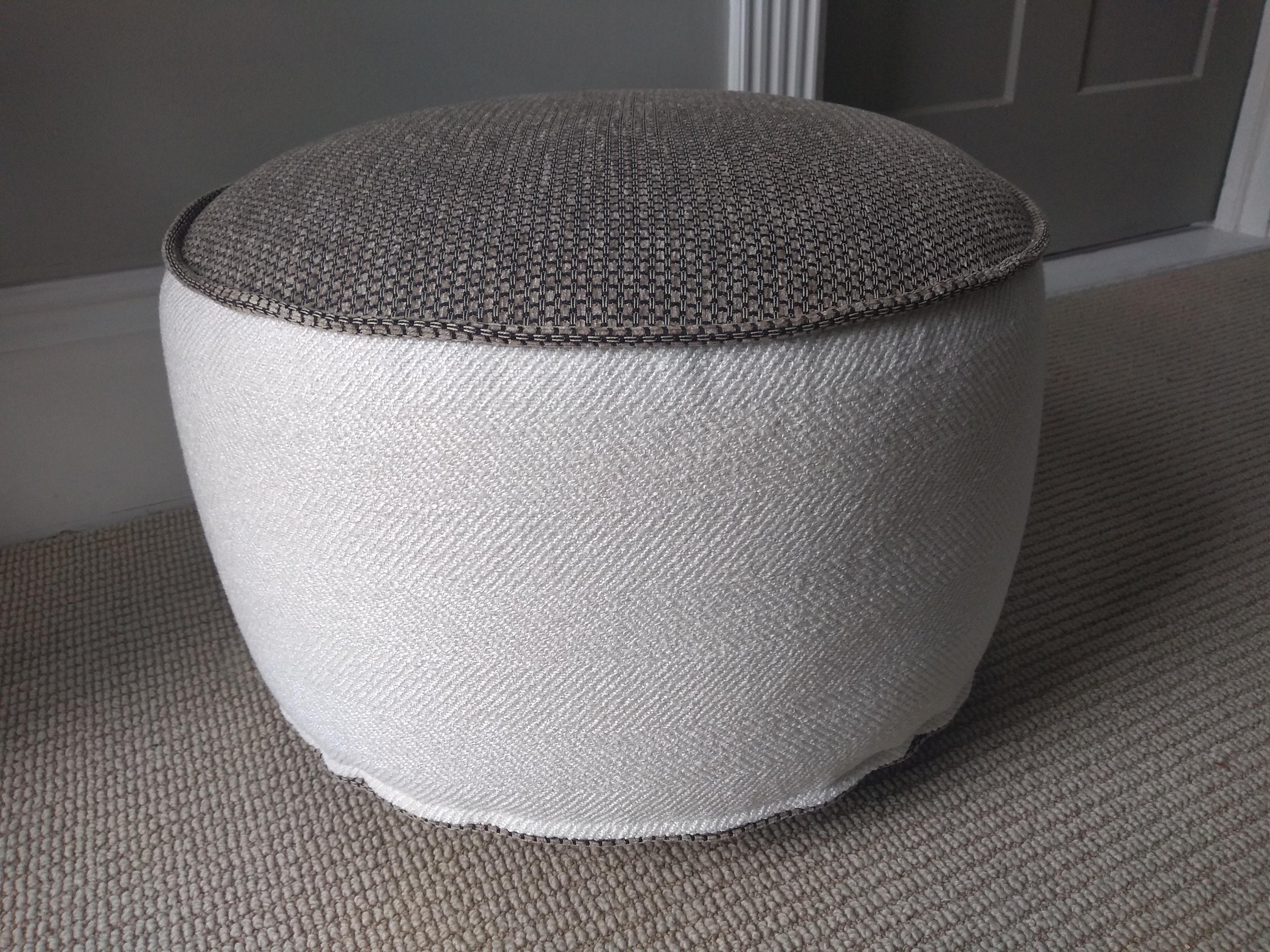 Floor Pillow Pouf Ottoman Round Floor Cushion Organic Spelt Etsy