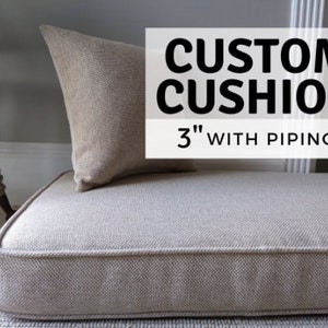 Custom Bench Cushion With Piping 