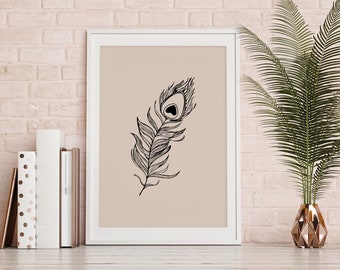 Art Print» Peacock Feather «