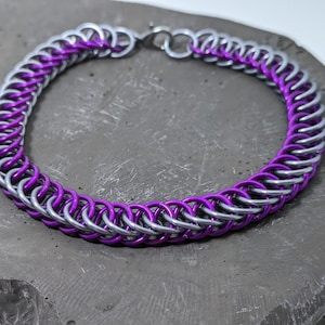 Purple and Gray HP4in1 Weave Bracelet - Anodized Aluminum - Classic - Unisex - Custom Colors Available