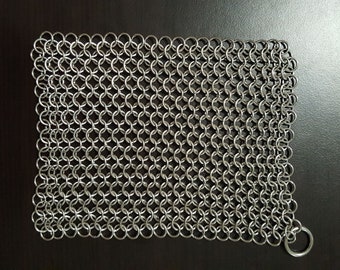 Chain Maille Scrub Cloth for Cast Iron: Stainless Steel