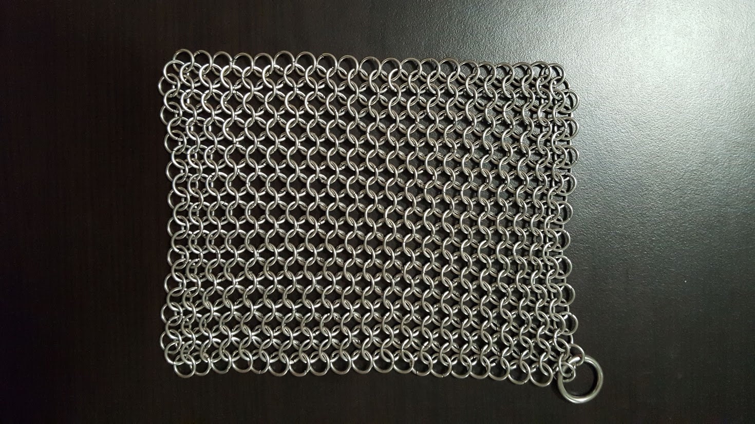 Amagabeli 8 x 8 316 Stainless Steel Cast Iron Cleaner Chainmail Scrubber Bg262, Size: 8 x 8 inch (Large x W), Silver