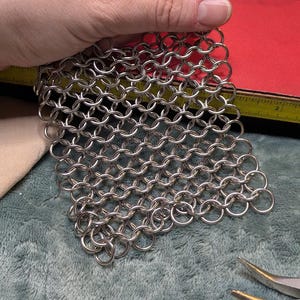 Chain Maille Scrub Cloth for Cast Iron: Stainless Steel