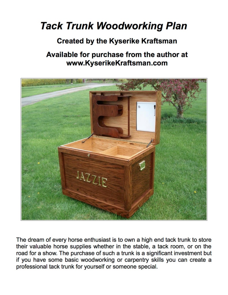 DIY Tack Trunk Woodworking Plan Etsy