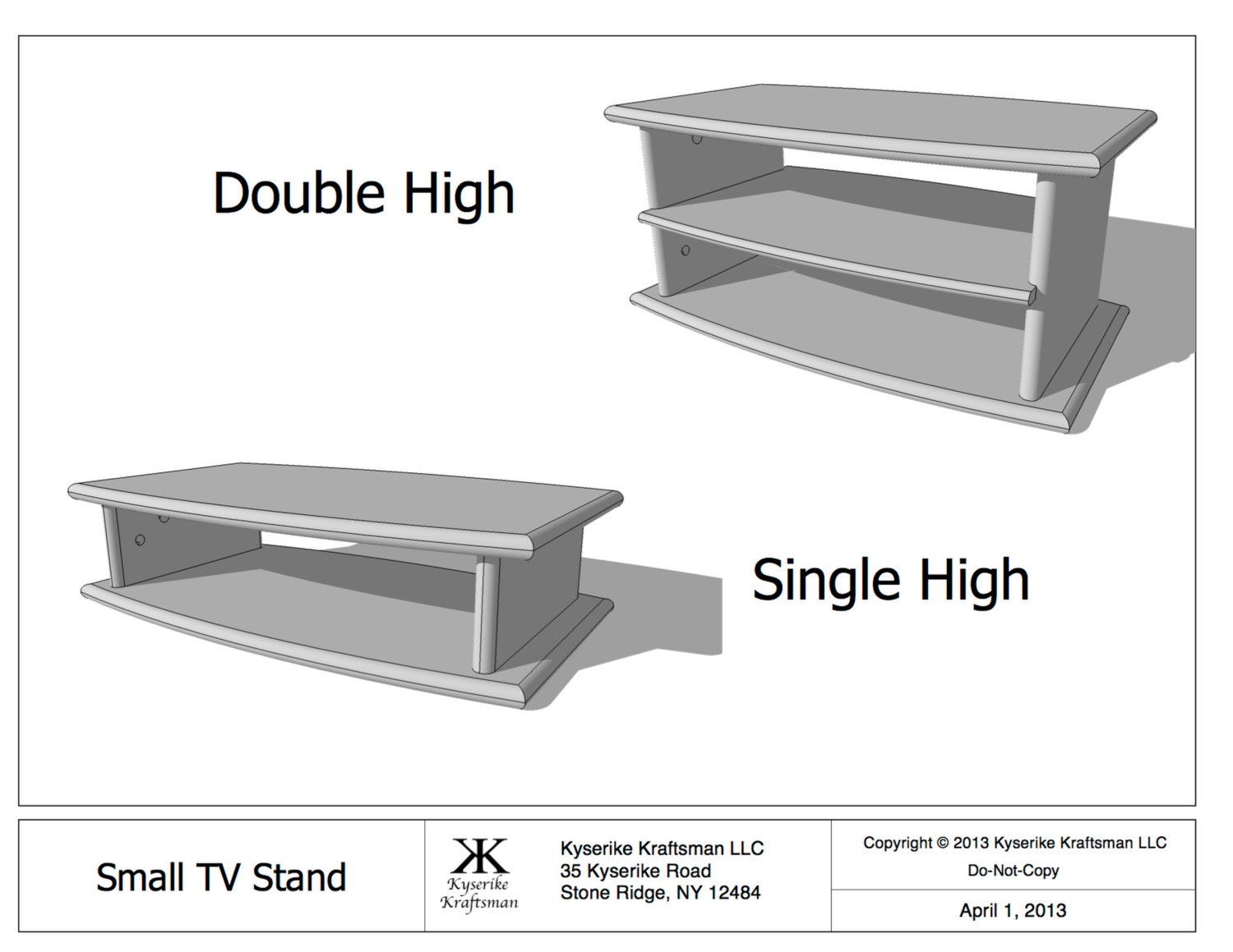 Small TV Stand Woodworking Plan Etsy Nederland