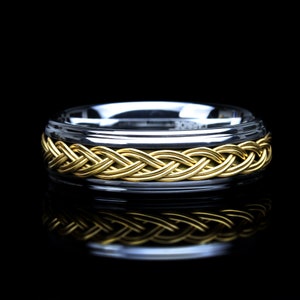 Wolfram Herrenring, 8mm, geflochten, Verlobungsring, Wolframring, Herrenring, Verlobungsring, Ringe für Männer, Geschenk für Männer