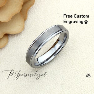Tungsten Ring, Men&#39;s Tungsten Wedding Band, Men&#39;s Tungsten Ring, Tungsten Band, Anniversary Ring, Personalized Ring, 6mm Brushed Ring