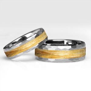Human Hair/Pet Fur With Cremation Ashes Memorial Ring, Personalized Custom Inlay Jewelry, Tungsten Band Ring, Cremation Ring, For Pet Lovers