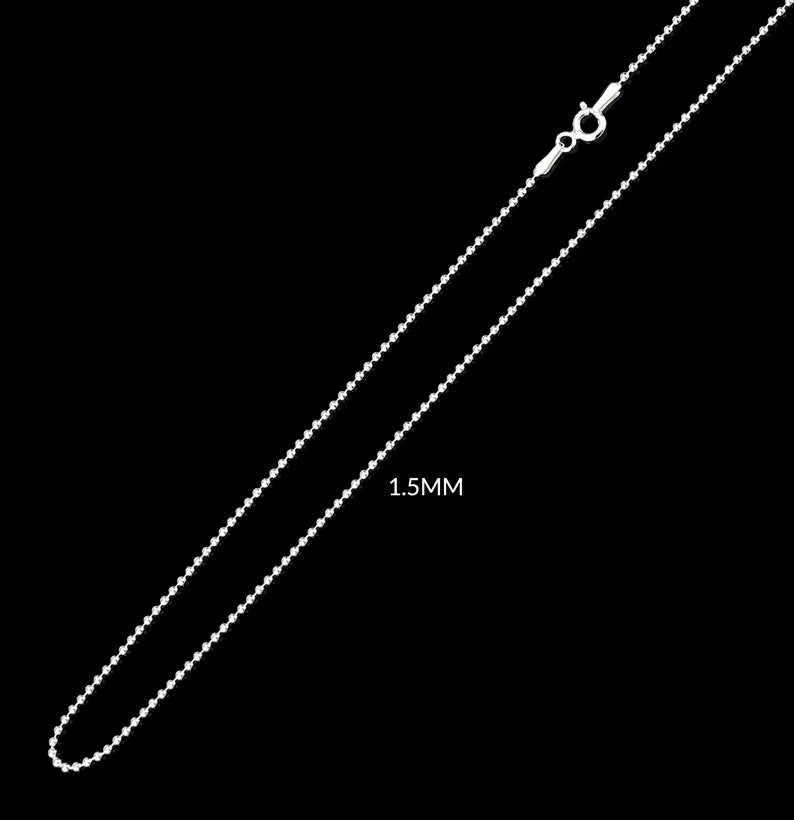 Sterling Silver Chain Necklace for Women Silver BEAD Chain Etsy