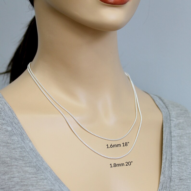 Sterling Silver Chain Necklace for Women POPCORN Chain 925 Etsy