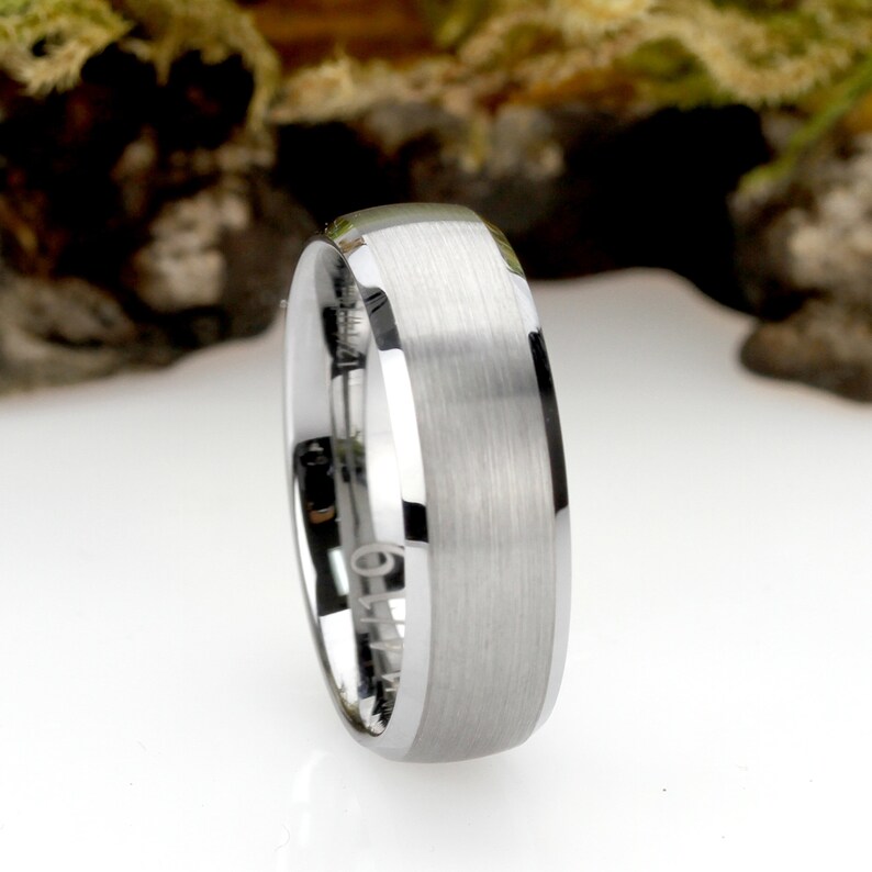 Father Gift Graduation Gift Mother Gift Personalized Wood Box Men Gift Valentine/'s Day Gift 8mm Mens Tungsten Ring Anniversary Gift