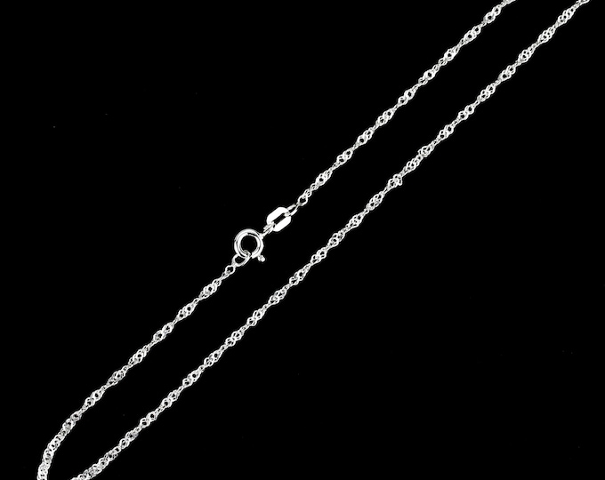 Sterling Silver ROPE Chain Necklace Women Silver Bracelet Etsy