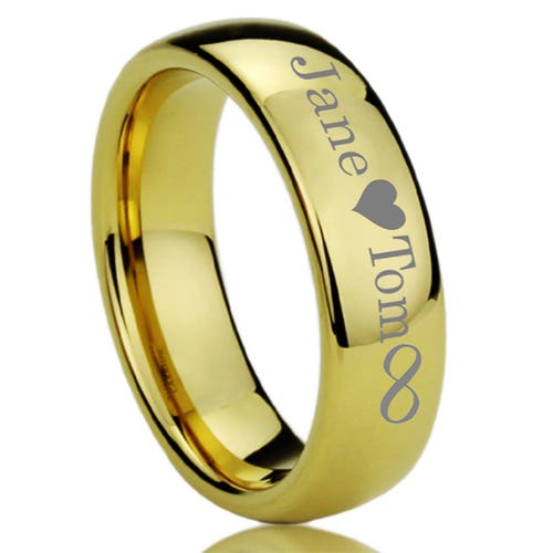 Men's Women's Tungsten Wedding Band Promise Ring - Etsy