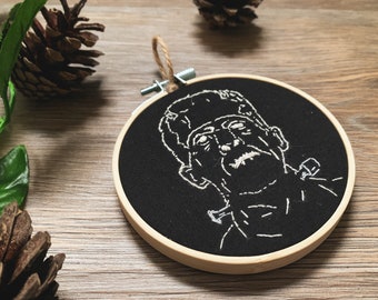 Halloween Frankenstein Embroidery - 4 Inch Embroidery Hanging Decoration