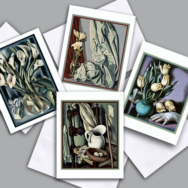 Artist Notes: Tamara de Lempicka Vintage Art Deco Images/ Still Life/Notecards Boxed Set of 8 with Envelopes