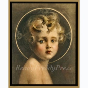 Cartes de correspondance religieuses vintage/ Image vintage/ « La lumière du monde »/ Célèbre tableau du XXe siècle représentant l'Enfant Jésus/ 8 cartes et enveloppes