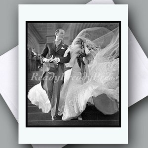 Une seule image photo vintage de carte de correspondance/ Mariage/ Mariée/ 1953/ Faire-part/ Faire-part/ Félicitations/ Réservez la date// Vierge