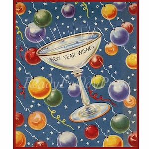 Cartão de imagem vintage de Natal/feriado/ano novo/celebração/conjunto de 8 caixas com envelopes