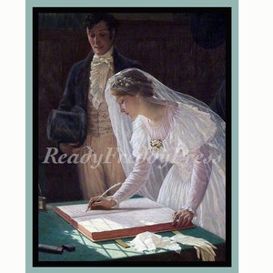 Notecards vintage Image / Mariage / Mariée / Annonce / Invitation / Félicitations / Enregistrer la date / Boîte de 8 avec enveloppes / Vierge