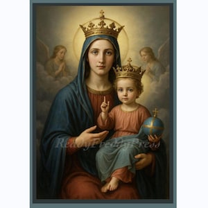 Christmas Card/ Religious/Vintage Image/ Madonna & Child/ Religious Statuary/ Church Nave/ Golden/Boxed Set of 8 Card with Envelopes