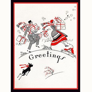 Holiday Notecards Christmas/ Vintage Image/ Art Deco/ 1920s/ Boxof 8 Cards with Envelopes