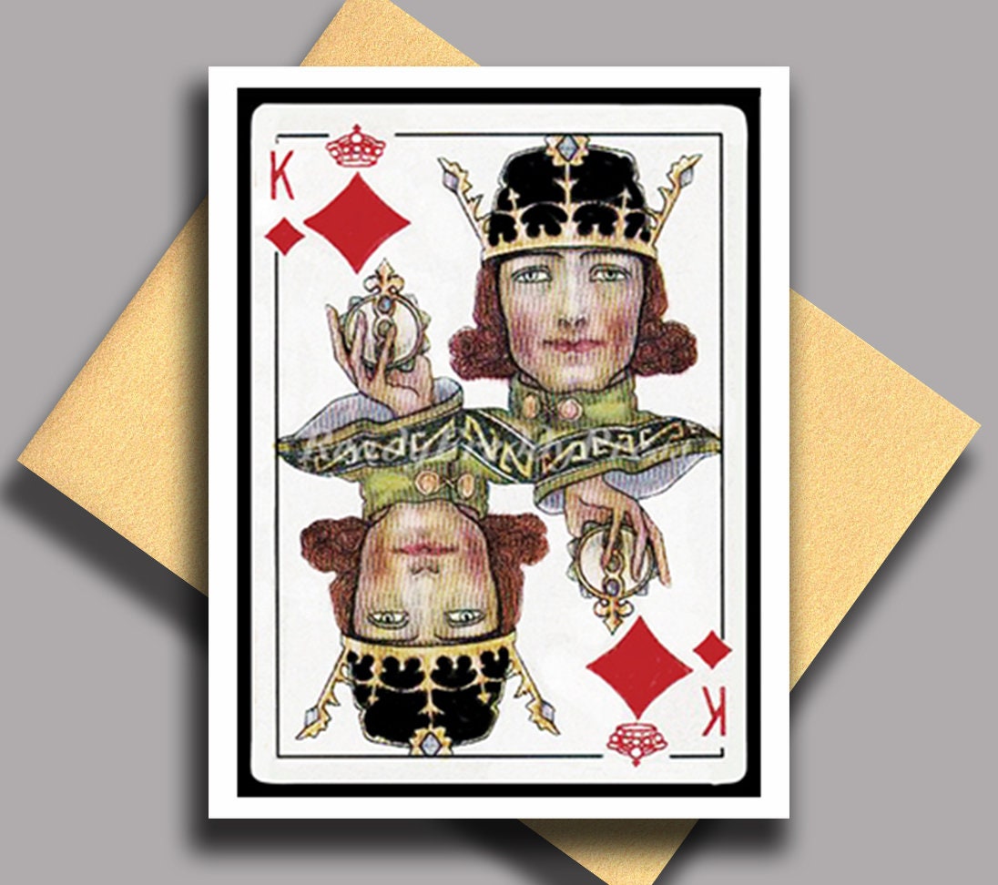 Kings Only Playing Cards Notecards/ Vintage Images/ / Classical
