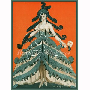 Cartões de Anotações Art Déco Lady Tree/ Imagem Vintage/ Natal/ Feriado/ Sazonal/ Irônico/ Em branco/ Caixa de 8 com envelopes