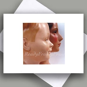 VENDA Cartão de Nota Único/ Manequins Vintage / Natureza Morta/ Mãe e Filho/ Foto Artística/ Terno/ Doce/ Família/ Cartão Único com Envelope